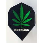 RUTHLESS Ruthless Black with Green Pot Leaf Standard Dart Flights