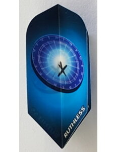 RUTHLESS Ruthless Blue Dartboard Slim Shape Dart Flights