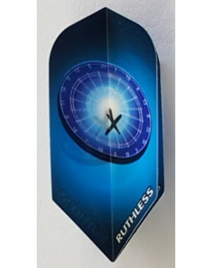 RUTHLESS Ruthless Blue Dartboard Slim Shape Dart Flights