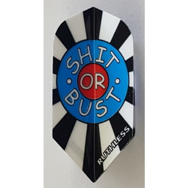 RUTHLESS Ruthless $hit or Bust Slim Dart Flights