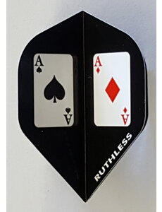 RUTHLESS Ruthless Black with Pocket Aces Standard Dart Flights