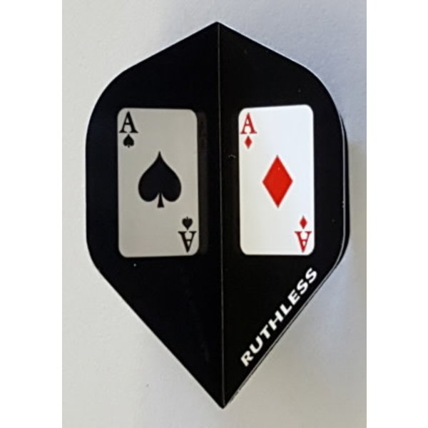 RUTHLESS Ruthless Black with Pocket Aces Standard Dart Flights