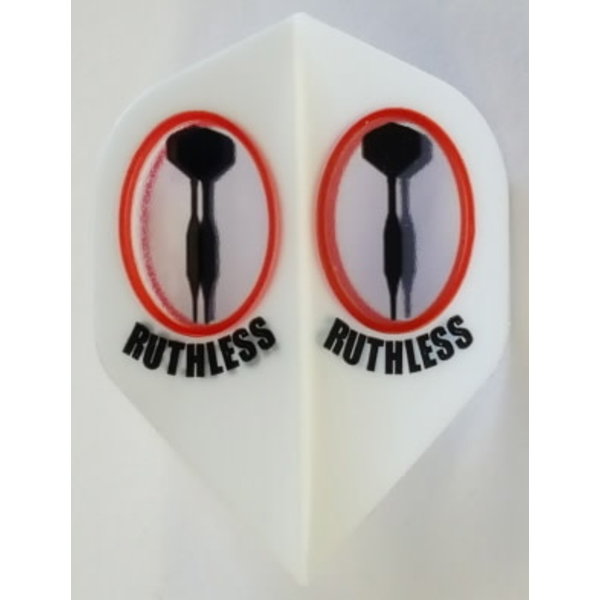 RUTHLESS Ruthless White Dual Darts Standard Dart Flights