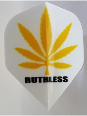 RUTHLESS Ruthless White with Yellow Pot Leaf Standard Dart Flights