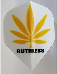 RUTHLESS Ruthless White with Yellow Pot Leaf Standard Dart Flights