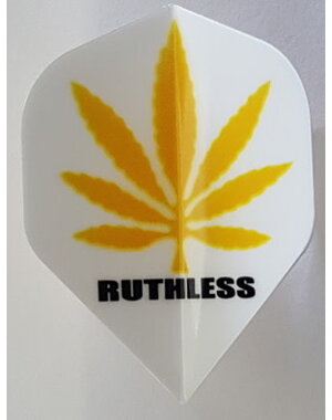 RUTHLESS Ruthless White with Yellow Pot Leaf Standard Dart Flights