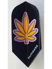 RUTHLESS Ruthless Black Yellow Canabis Leaf Slim Dart Flights