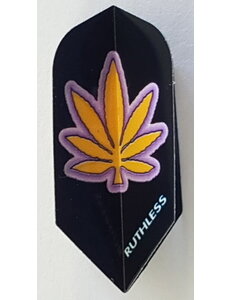 RUTHLESS Ruthless Black Yellow Canabis Leaf Slim Dart Flights