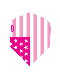 Viper Darts Viper V-100 American Flag Traditional Pink Metallic Standard Dart Flights