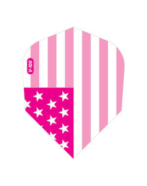 Viper Darts Viper V-100 American Flag Traditional Pink Metallic Standard Dart Flights