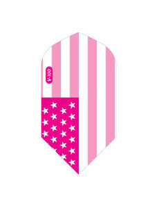 Viper Darts Viper V-100 American Flag Traditional Pink Metallic Slim Dart Flights