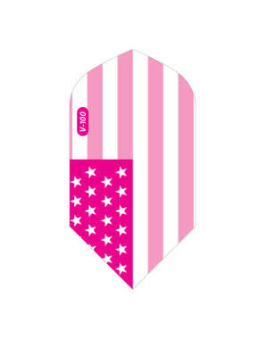 Viper Darts Viper V-100 American Flag Traditional Pink Metallic Slim Dart Flights