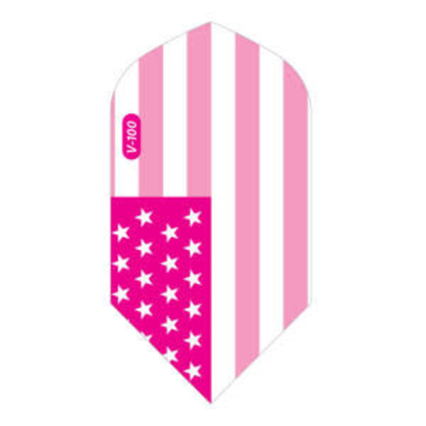 Viper Darts Viper V-100 American Flag Traditional Pink Metallic Slim Dart Flights
