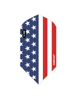 Viper Darts Viper V-100 American Flag Metallic Vertical Dimplex Slim Dart Flights