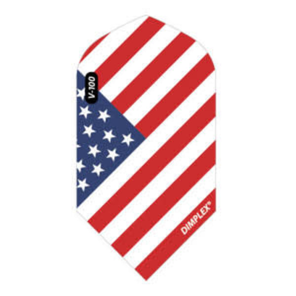 Viper Darts Viper V-100 American Flag Angled Dimplex Slim Dart Flights