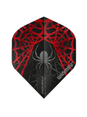 Winmau Darts Winmau Prism Alpha Black and Red Spider 124 Standard Dart Flights