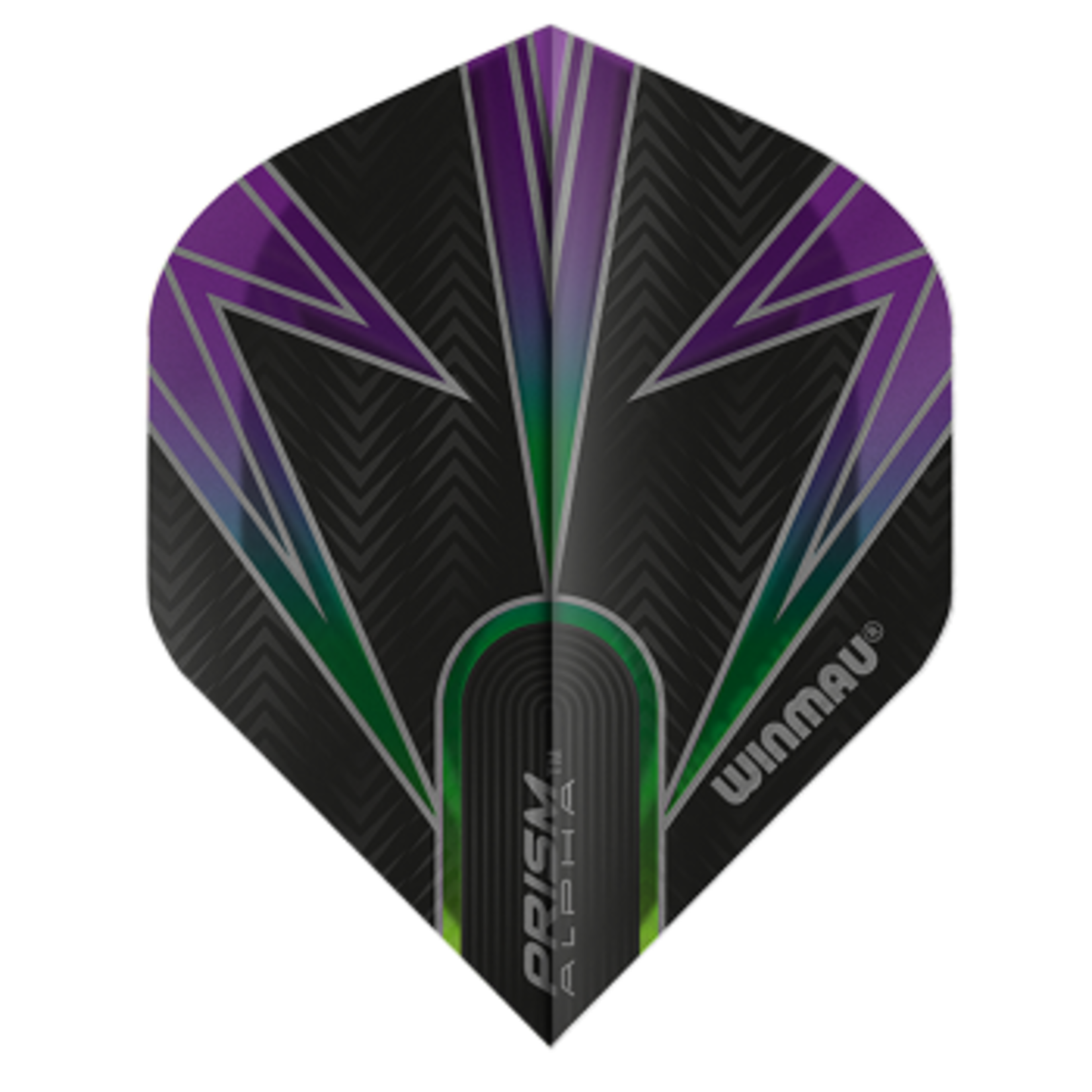 Winmau Darts Winmau Prism Alpha Black and Purple 17 Standard Dart Flights