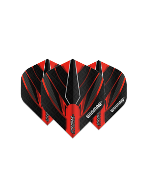 Winmau Darts Winmau Prism Alpha Black and Red 30 Standard Dart Flights