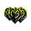 Winmau Darts Winmau Mega MVG Black and Green 234 Dart Flights