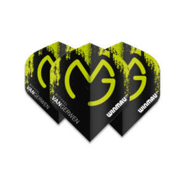 Winmau Darts Winmau Mega MVG Black and Green 234 Dart Flights