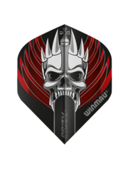 Winmau Darts Winmau Prism Alpha Black and Red Skull 23 Standard Dart Flights