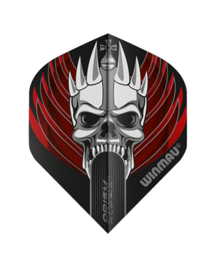 Winmau Darts Winmau Prism Alpha Black and Red Skull 23 Standard Dart Flights
