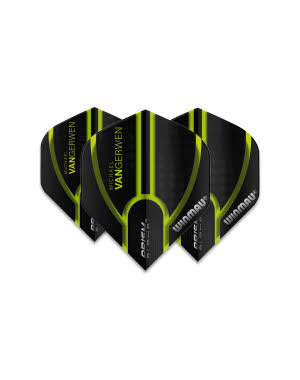 Winmau Darts Winmau Prism Alpha MVG Black and Green 143 Dart Flights