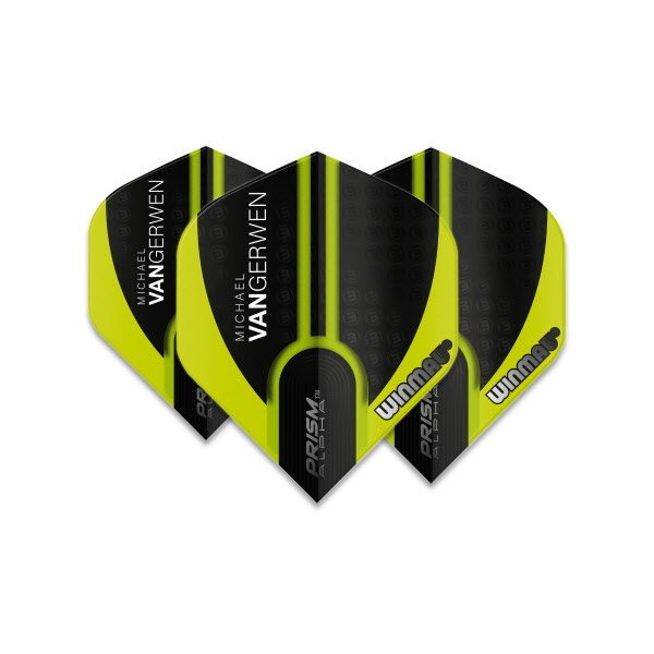Winmau Darts Winmau Prism Alpha MVG Green and Black 144 Dart Flights