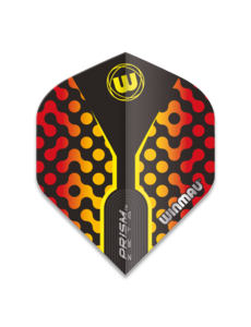 Winmau Darts Winmau Prism Zeta Black Yellow and Red 308 Standard Dart Flights