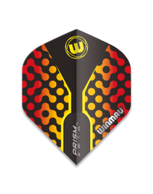 Winmau Darts Winmau Prism Zeta Black Yellow and Red 308 Standard Dart Flights