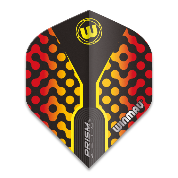 Winmau Darts Winmau Prism Zeta Black Yellow and Red 308 Standard Dart Flights