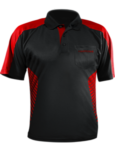 Harrows Darts Harrows Vivid Black And Fire Red L Dart Shirt