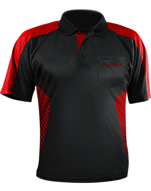 Harrows Darts Harrows Vivid Black And Fire Red L Dart Shirt