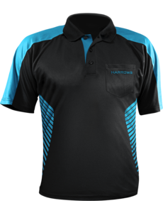 Harrows Darts Harrows Vivid Black Aqua 2XL Dart Shirt