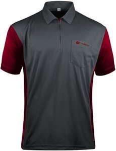 Target Darts Target Coolplay 3 Hybrid Grey Ruby Red L Dart Shirt