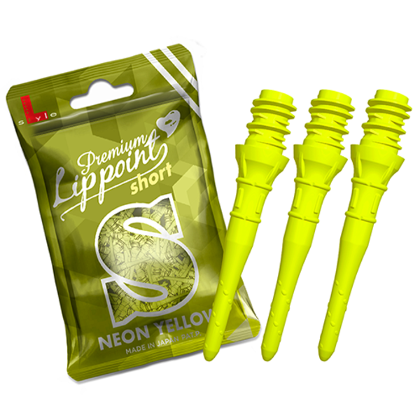 L-STYLE Premium SHORTLIP - 30 tips/bag - 20 bags/box - Neon Yellow