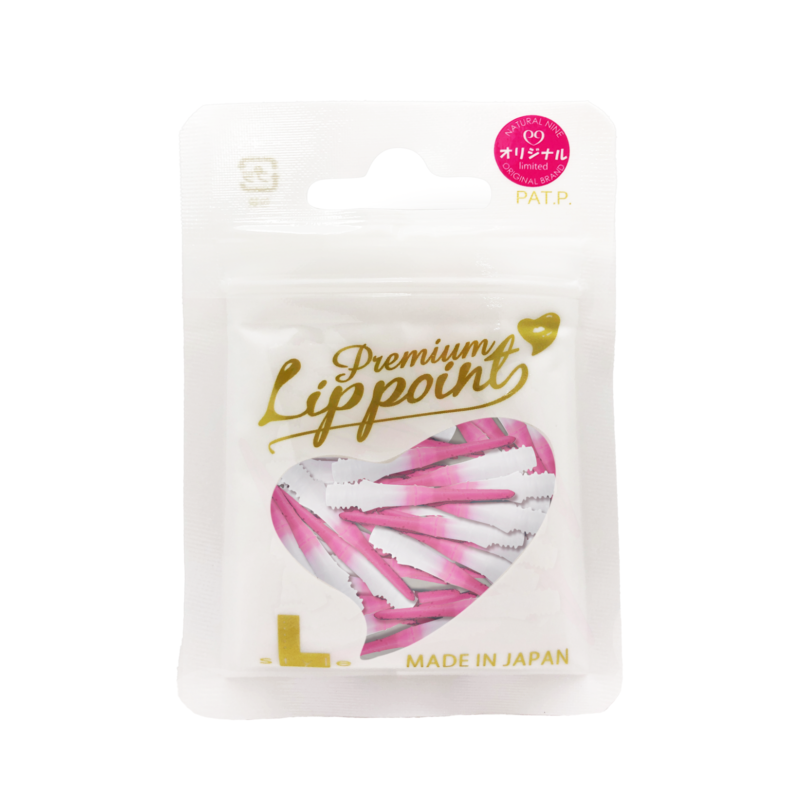 L-STYLE Premium Lippoint N9 Gradation - Strawberry - 30 tips/bag - Pink on White