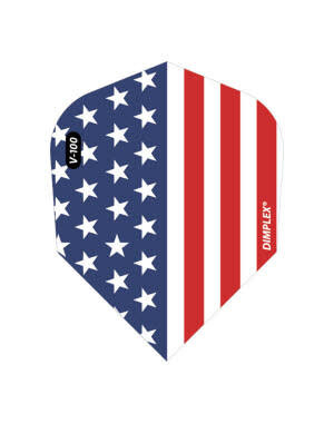 Viper Darts Viper V-100 American Flag Metallic Vertical Dimplex Standard Dart Flights