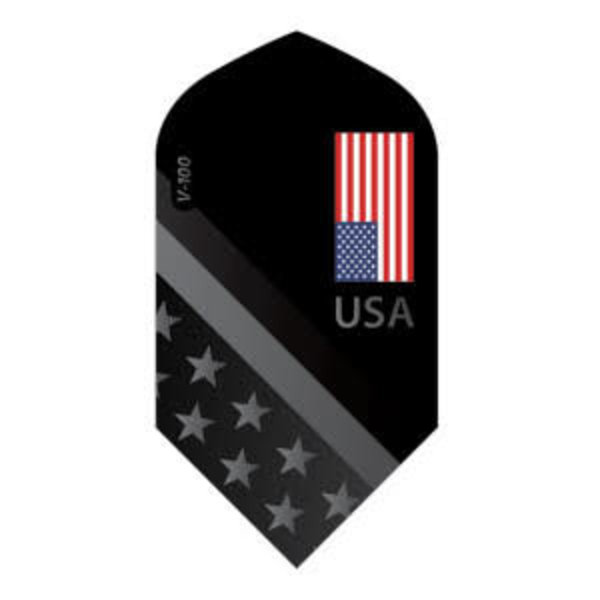 Viper Darts Viper V-100 American Flag USA Monochrome Slim Dart Flights