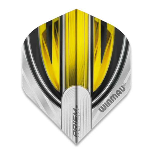Winmau Darts Winmau Prism Alpha White and Yellow 170 Standard Dart Flights