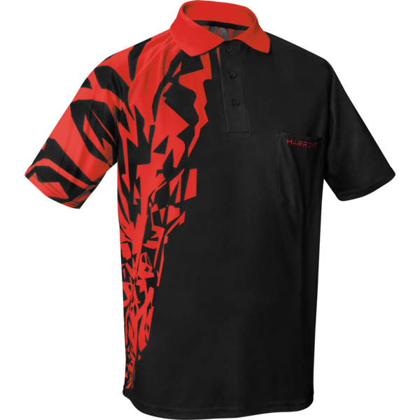 Harrows Darts Harrows Rapide Red and Black Shirt L