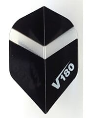 V-180 V180 Transparent Black Standard Dart Flights
