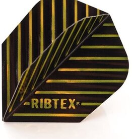 RibTex Black with Gold Stripe Ribtex Standard Dart Flights