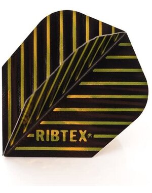 RibTex Black with Gold Stripe Ribtex Standard Dart Flights