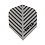 RibTex Silver with Black Stripe Ribtex Standard Dart Flights