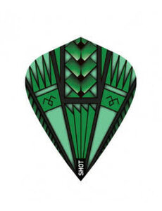 SHOT DARTS Shot Amour Green Kite Dart Flights