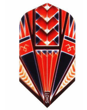 SHOT DARTS Shot Red Armour Slim Dart Flights