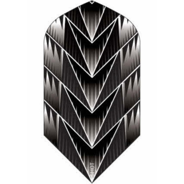 SHOT DARTS Shot Tribal Weapon Black Slim Dart Flights