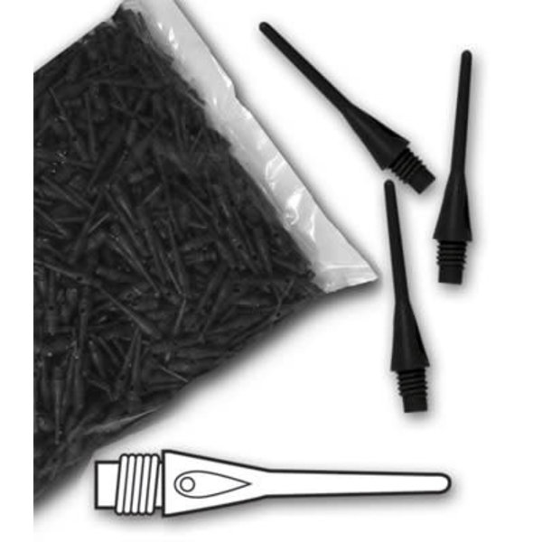 Harrows Darts Dimple Black 50ct 2BA Soft Tip Points