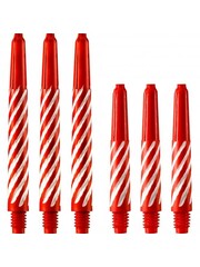 Designa Red and White Spiral Short Nylon Shafts